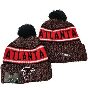 NWT Atlanta Falcons Sports‎ Knit Pom Beanie Fleece Lining OSFA Unisex